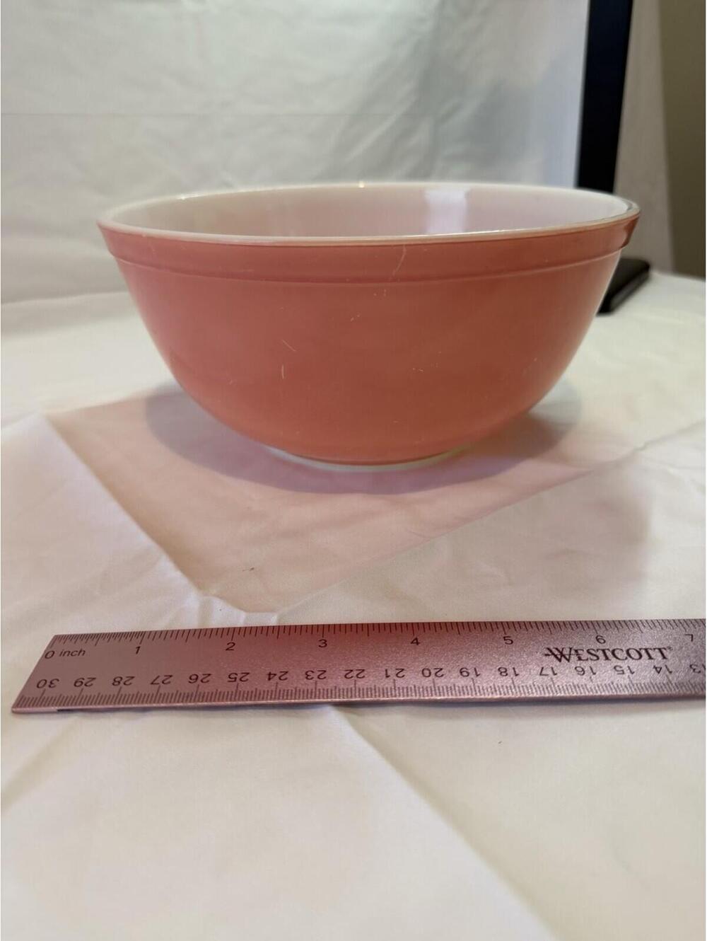 Vintage Pyrex 403 Pink Mixing Bowl Solid Pink Nesting Bowl Milk Glass USA